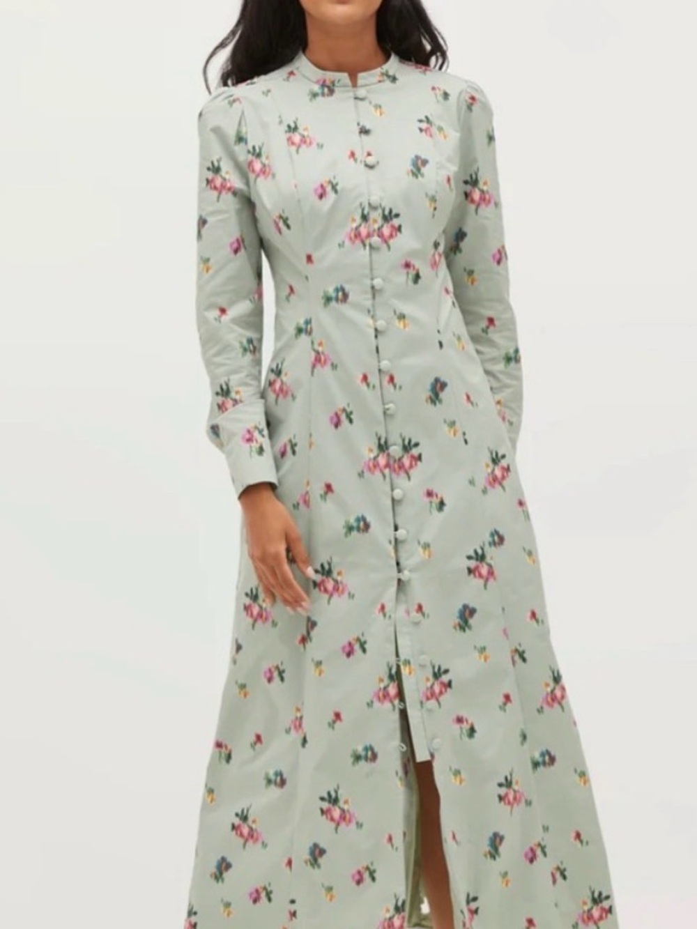 Hill House Lucienne Floral Button-Front Maxi Dress